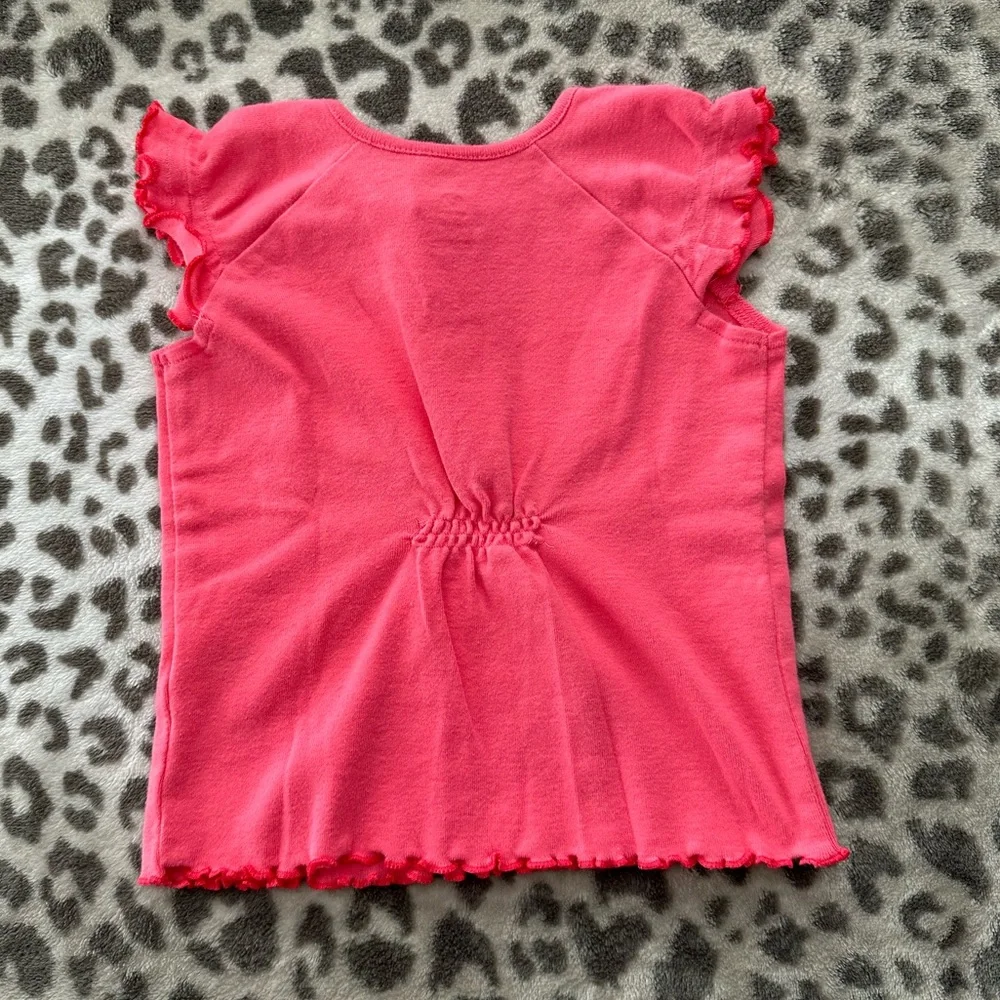 Carter’s Glitter Flower Graphic Top in Coral Pink Size 12 Months